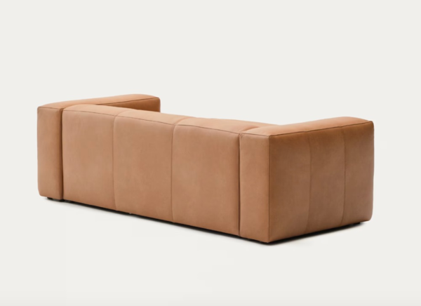 Brown Leather Sofa 2-Seater Right Chaise Longue 240 cm (3)
