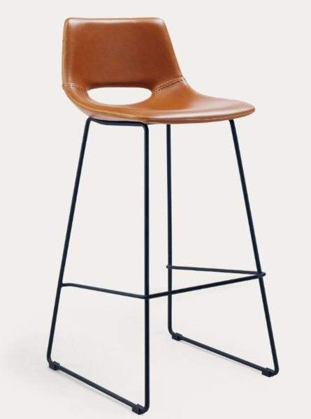 Industrial Style Stool with Black Steel Finish Height 76 cm (1)
